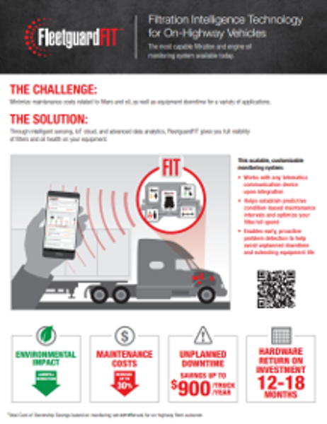 Picture of FILTRATION INTELLIGENCE TECHNOLOGY FOR ON HIGHWAY VEHICLES