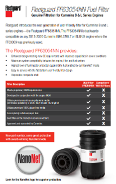 Picture of FLEETGUARD FF63054NN FUEL FILTER