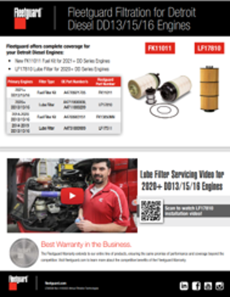 Picture of FLEETGUARD FILTRATION FOR DETROIT DIESEL DD13/15/16 ENGINES